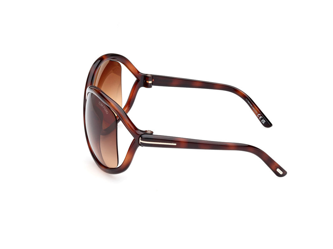 Dark Havana Female Sunglasses Tom Ford 889214457639