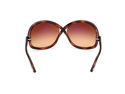 Dark Havana Female Sunglasses Tom Ford 889214457639