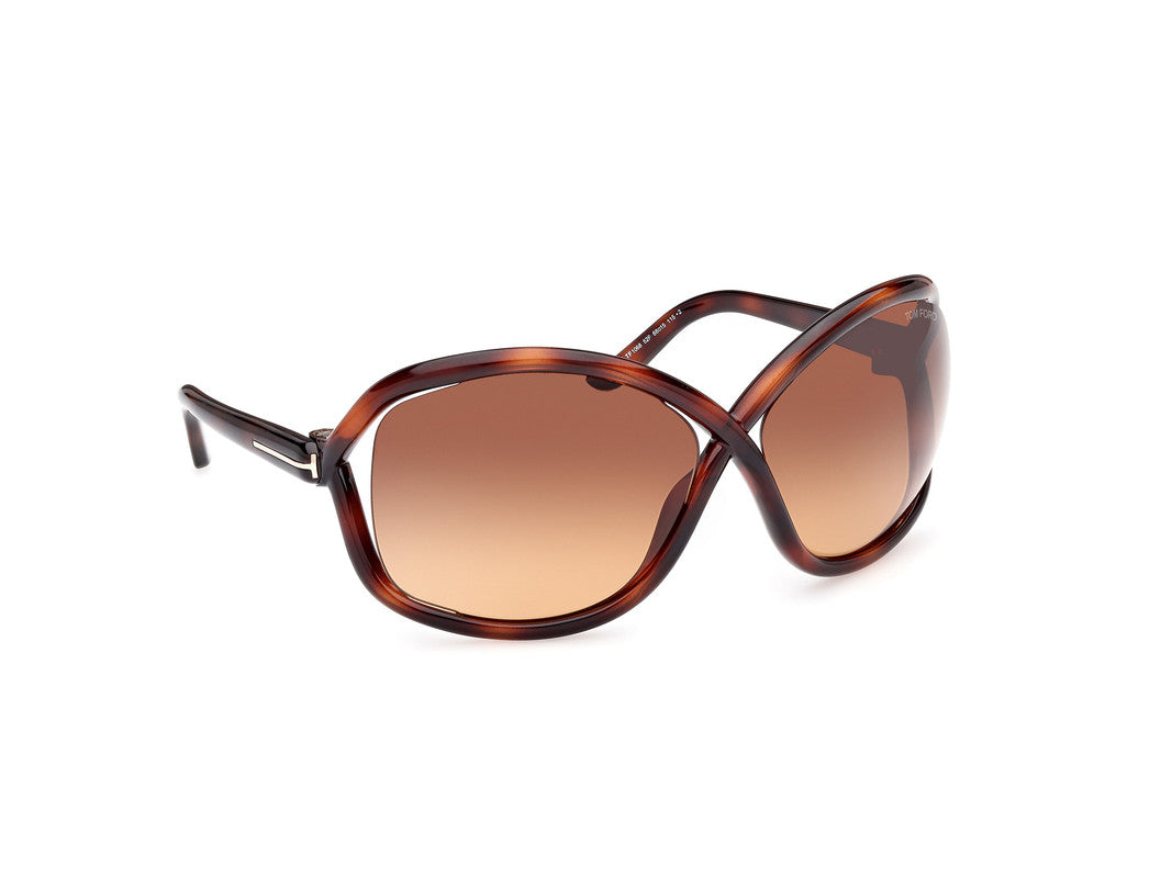 Dark Havana Female Sunglasses Tom Ford 889214457639