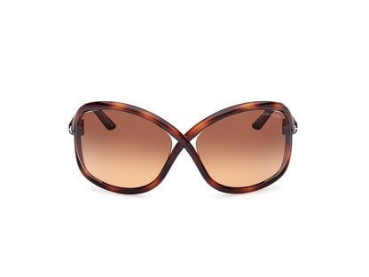 Dark Havana Female Sunglasses Tom Ford 889214457639