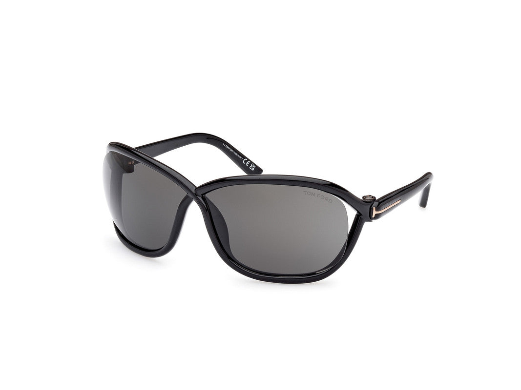 Shiny Black Female Sunglasses Tom Ford 889214457660