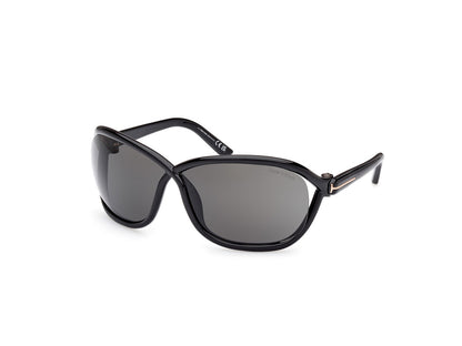 Shiny Black Female Sunglasses Tom Ford 889214457660