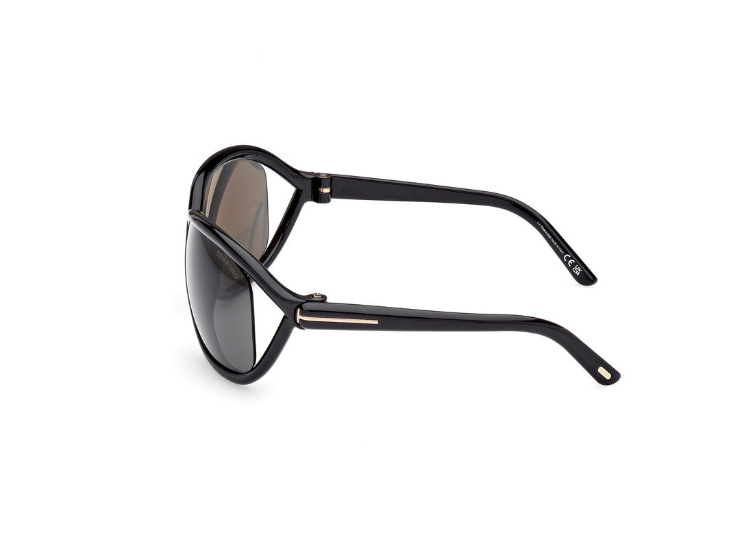Shiny Black Female Sunglasses Tom Ford 889214457660