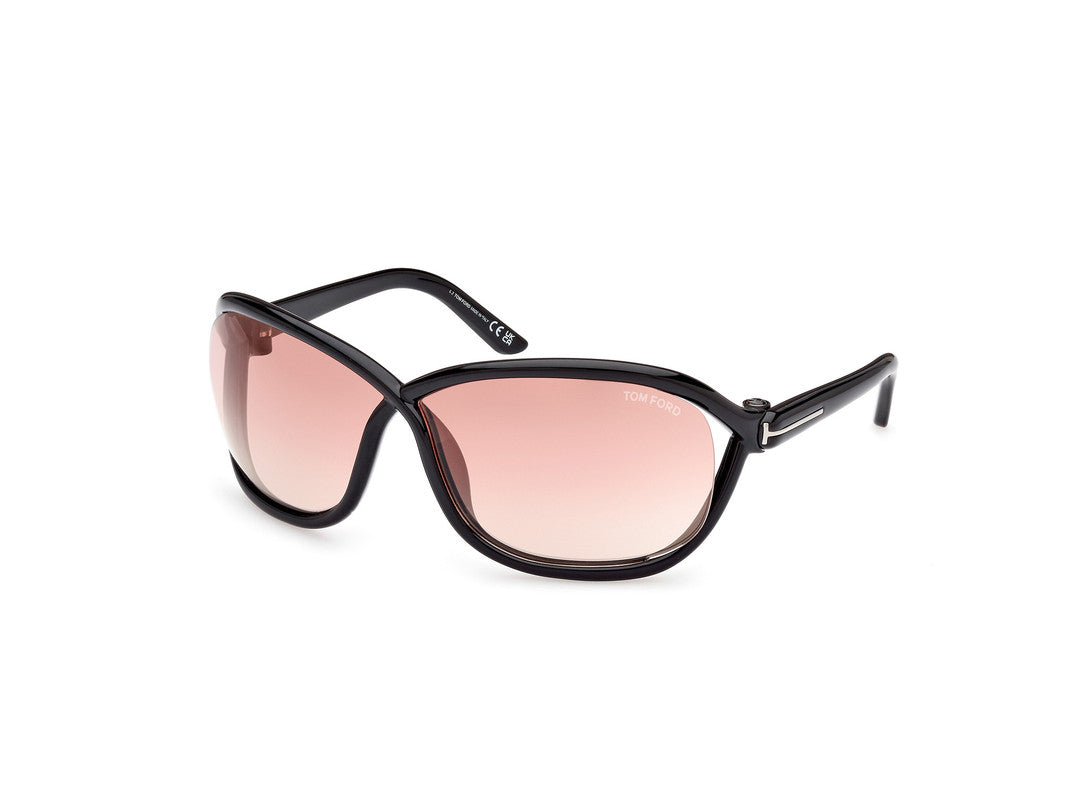 Shiny Black Female Sunglasses Tom Ford 889214457677