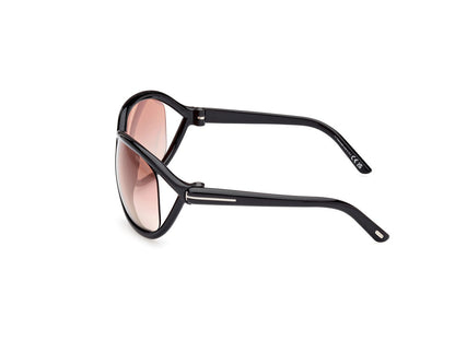 Shiny Black Female Sunglasses Tom Ford 889214457677