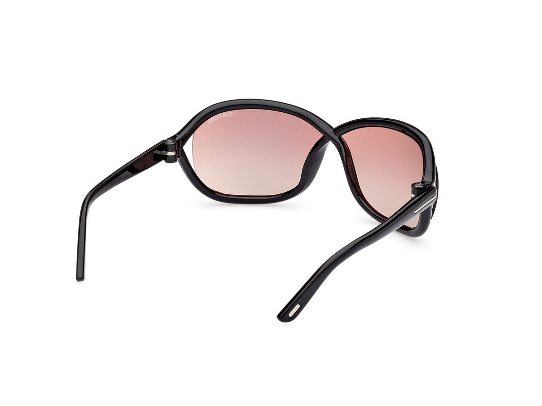 Shiny Black Female Sunglasses Tom Ford 889214457677