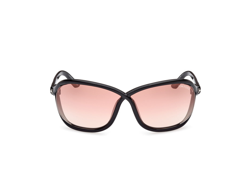 Shiny Black Female Sunglasses Tom Ford 889214457677