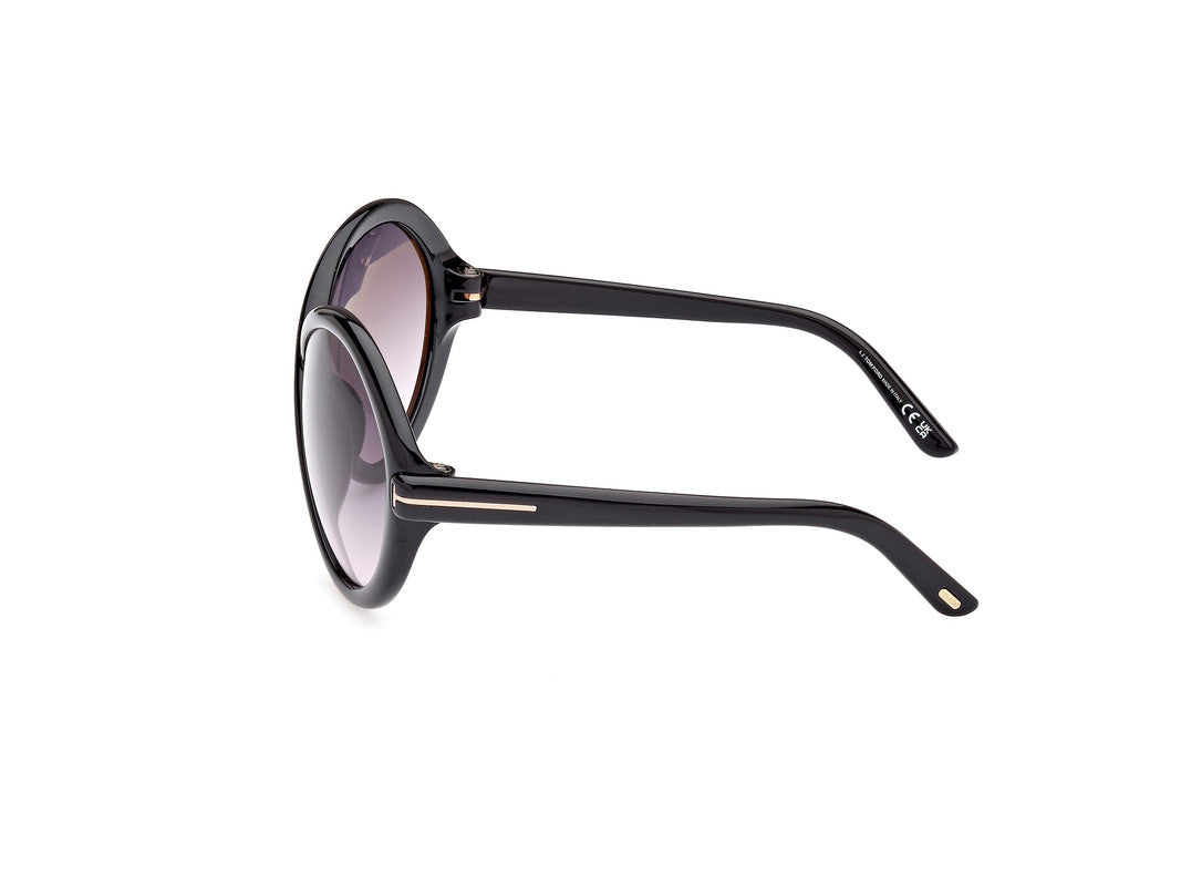 Shiny Black Female Sunglasses Tom Ford 889214458704