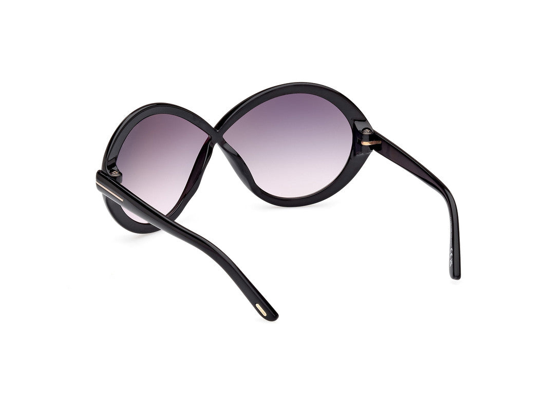 Shiny Black Female Sunglasses Tom Ford 889214458704