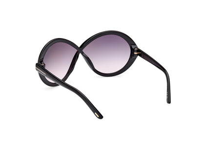 Shiny Black Female Sunglasses Tom Ford 889214458704