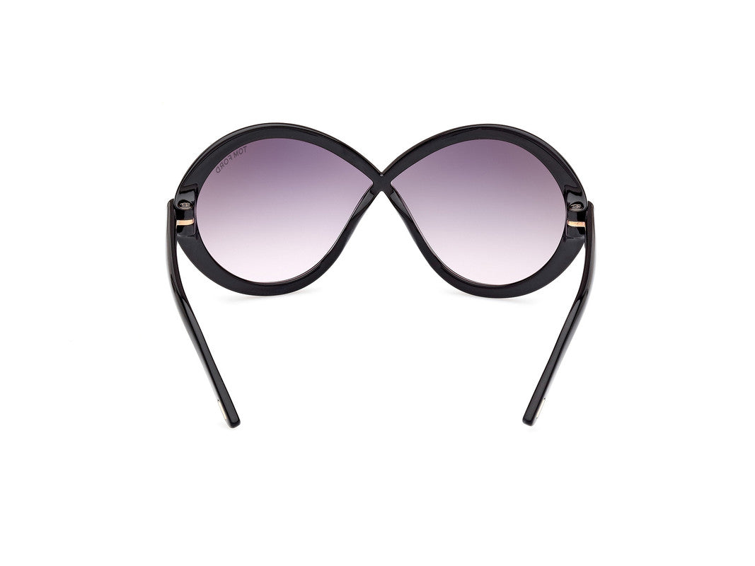 Shiny Black Female Sunglasses Tom Ford 889214458704