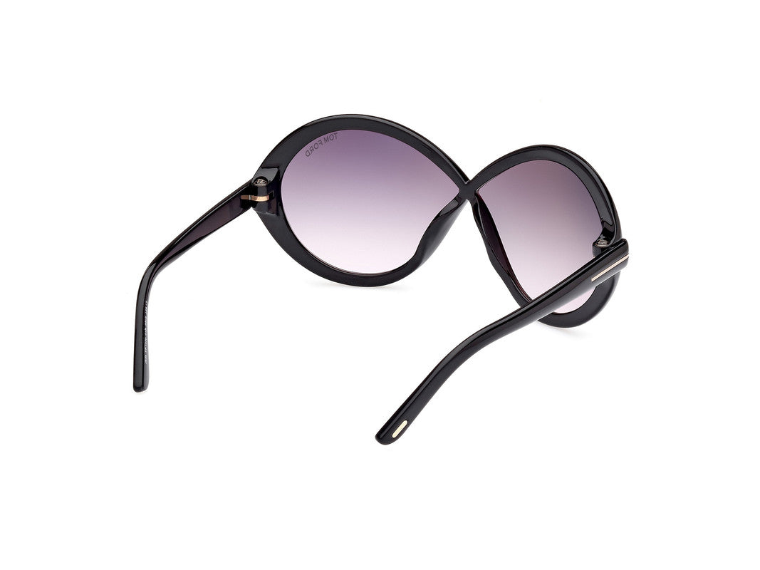 Shiny Black Female Sunglasses Tom Ford 889214458704