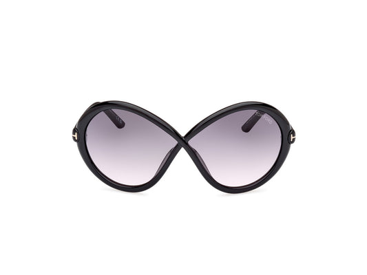 Shiny Black Female Sunglasses Tom Ford 889214458704