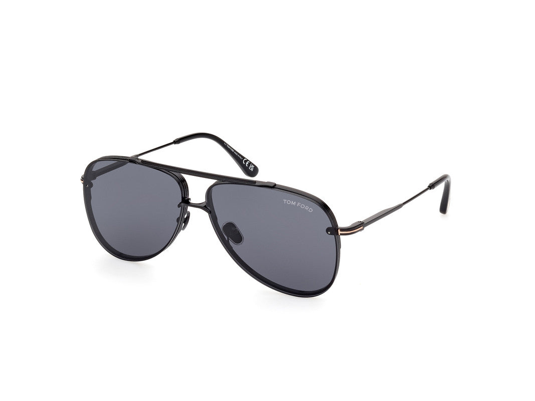 Shiny Black Male Sunglasses Tom Ford 889214468802