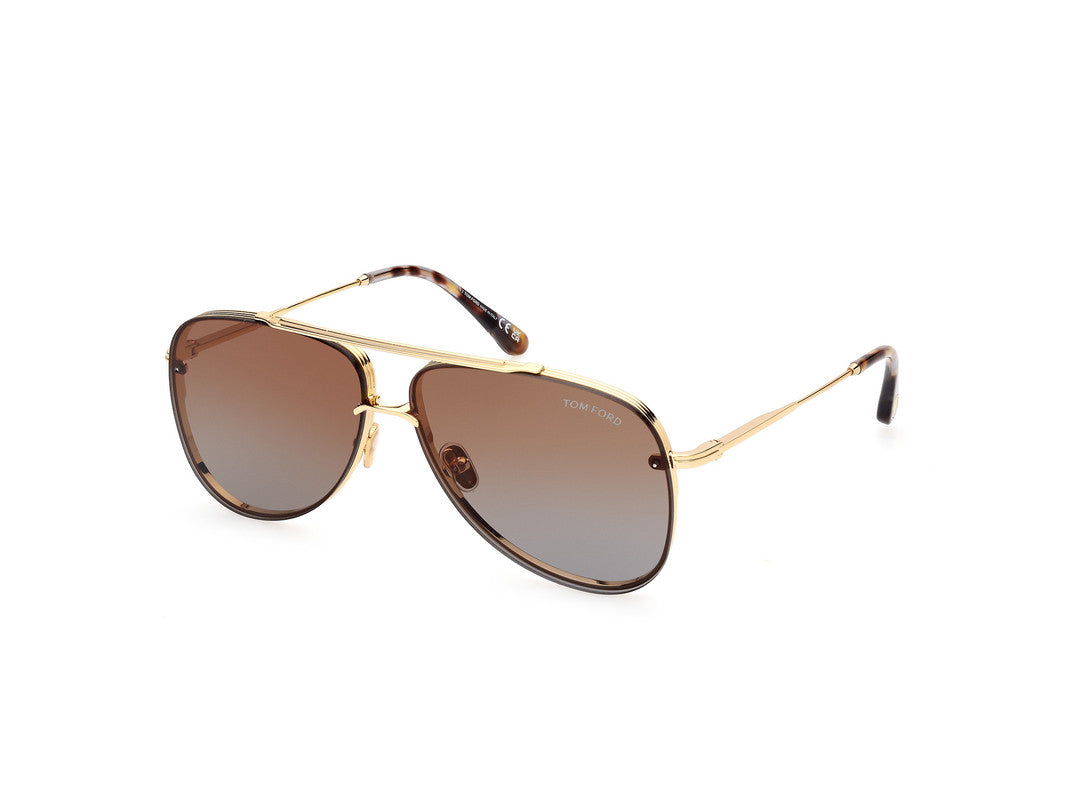 Shiny Deep Gold Male Sunglasses Tom Ford 889214468826