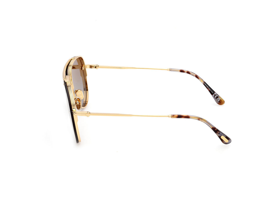 Shiny Deep Gold Male Sunglasses Tom Ford 889214468826