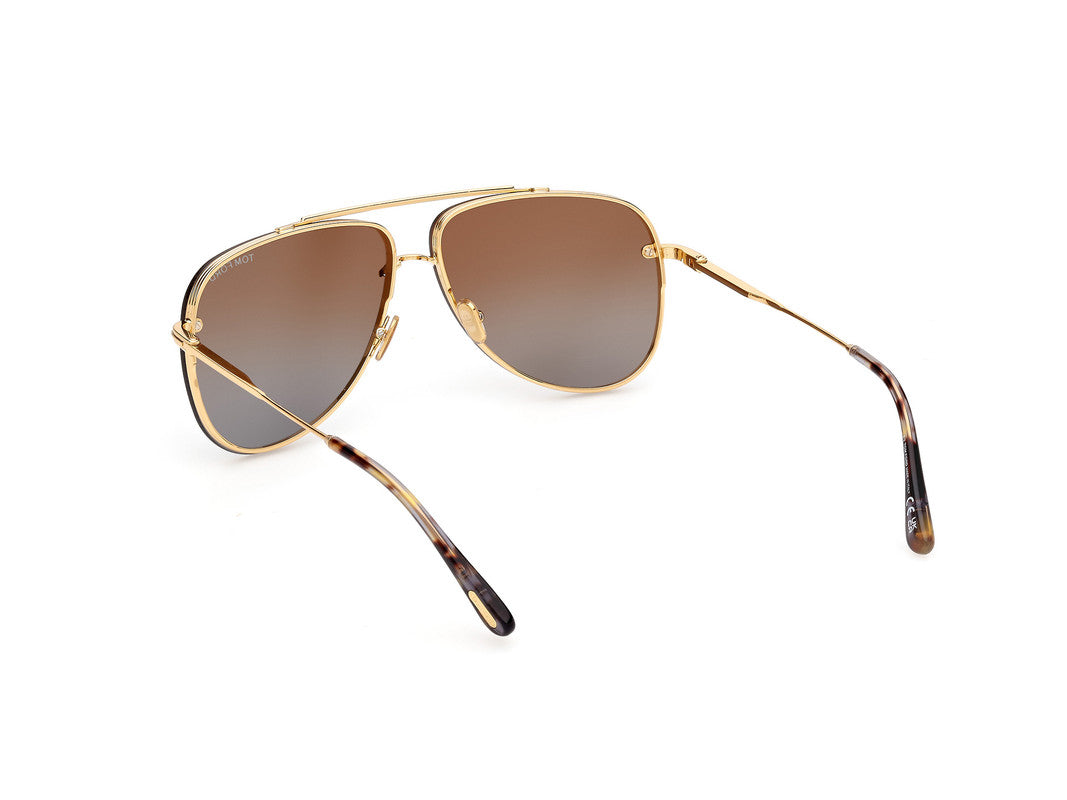 Shiny Deep Gold Male Sunglasses Tom Ford 889214468826