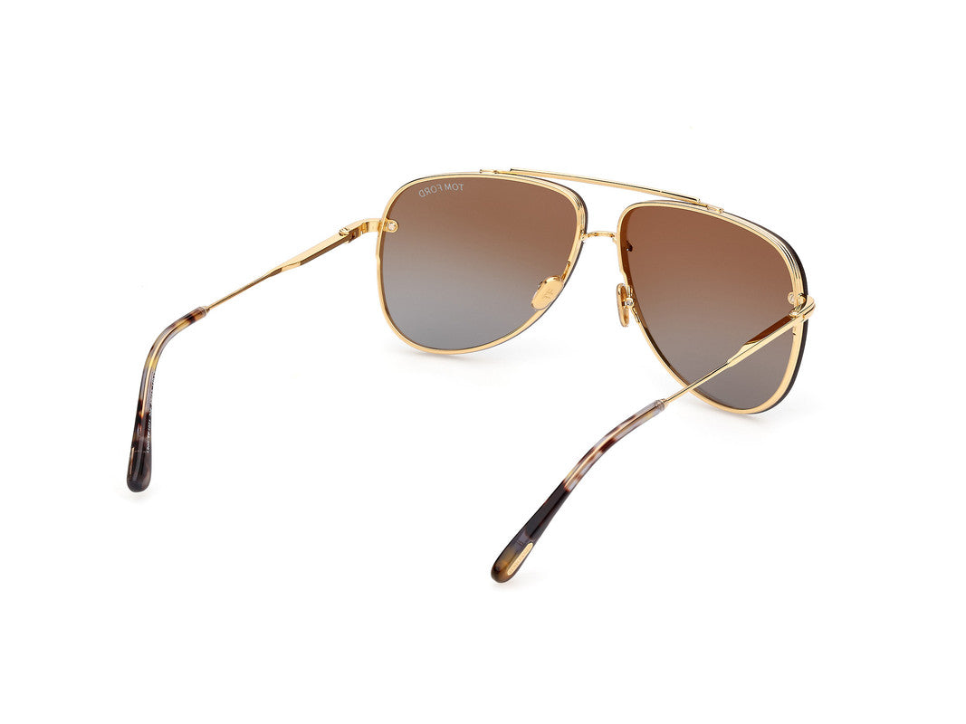 Shiny Deep Gold Male Sunglasses Tom Ford 889214468826