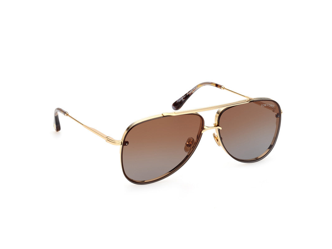 Shiny Deep Gold Male Sunglasses Tom Ford 889214468826