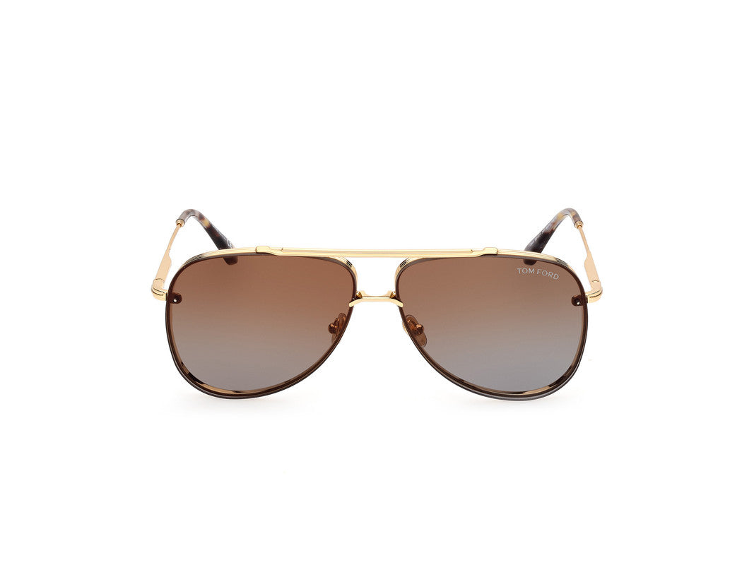 Shiny Deep Gold Male Sunglasses Tom Ford 889214468826