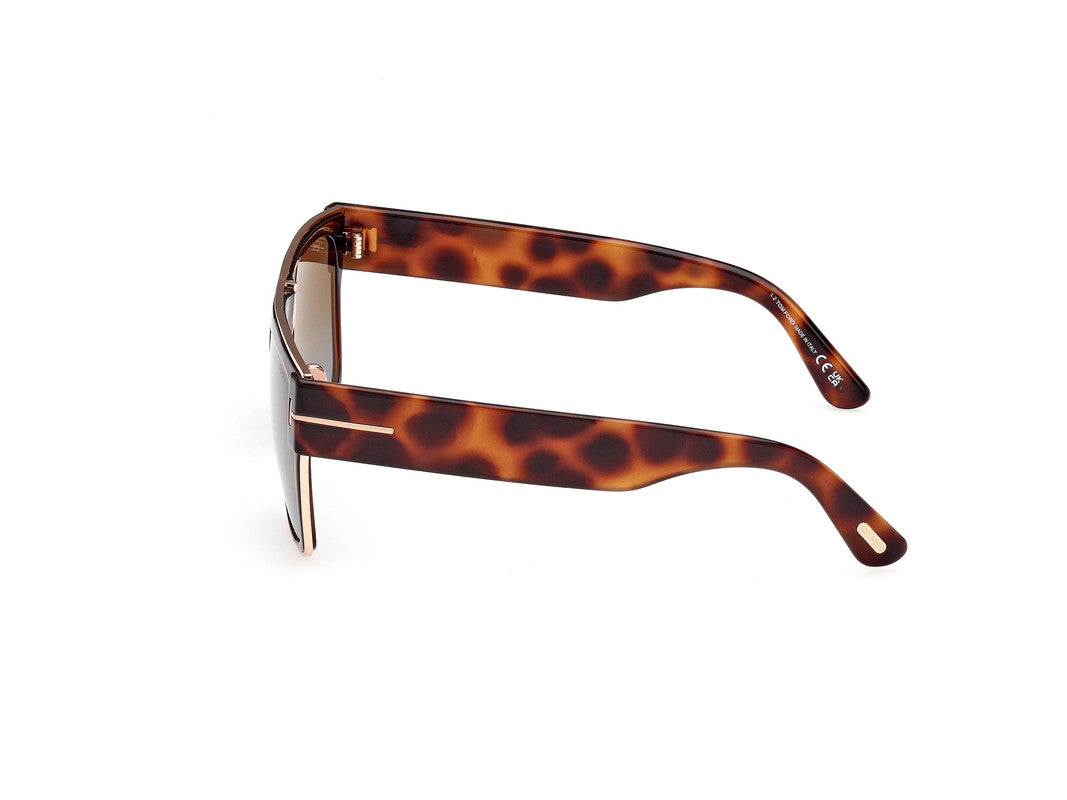 Shiny Dark Brown Unisex Sunglasses Tom Ford 889214468871