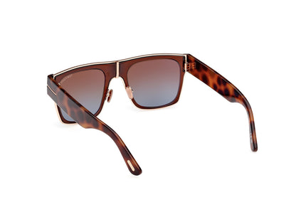 Shiny Dark Brown Unisex Sunglasses Tom Ford 889214468871