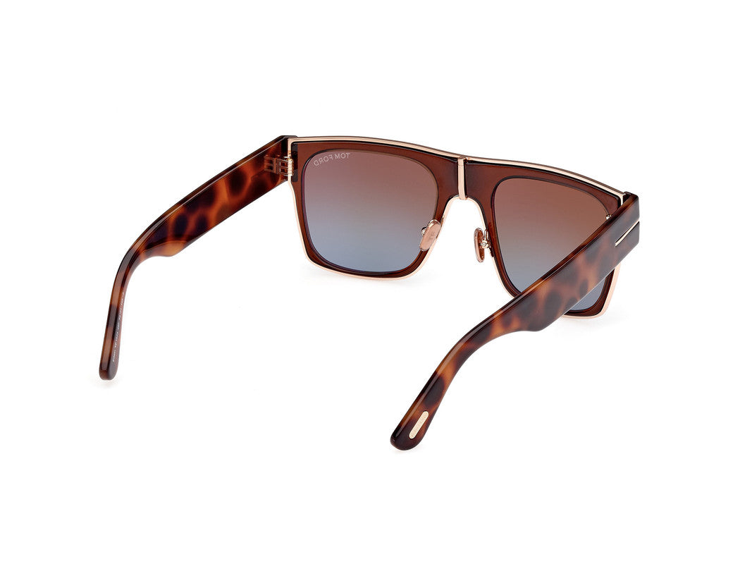Shiny Dark Brown Unisex Sunglasses Tom Ford 889214468871
