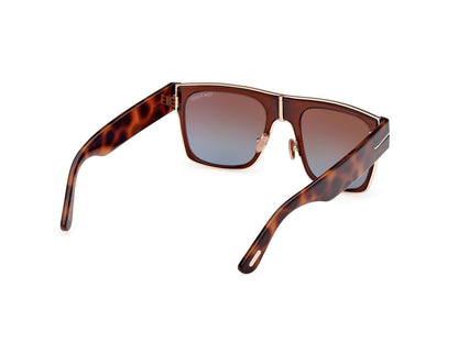 Shiny Dark Brown Unisex Sunglasses Tom Ford 889214468871