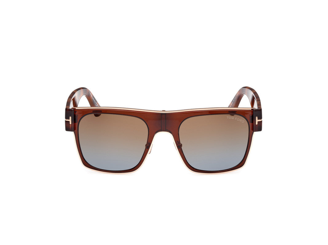 Shiny Dark Brown Unisex Sunglasses Tom Ford 889214468871