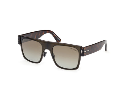 Shiny Dark Green Unisex Sunglasses Tom Ford 889214468888