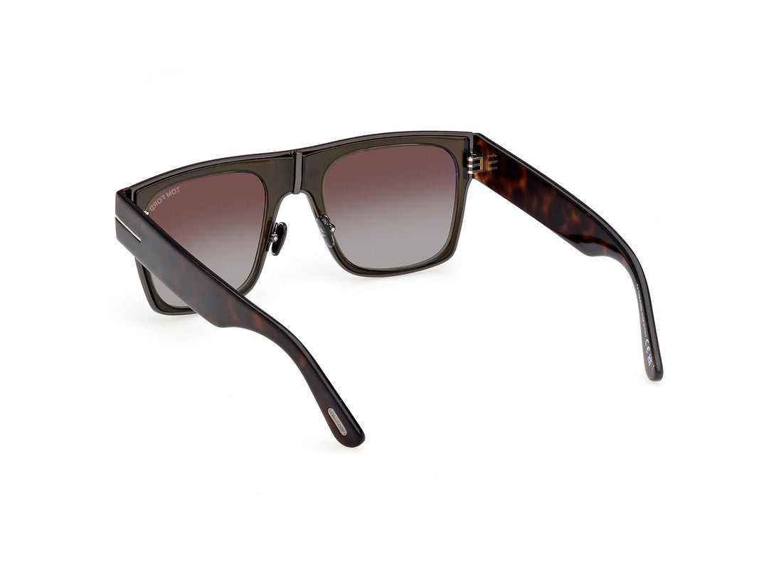Shiny Dark Green Unisex Sunglasses Tom Ford 889214468888