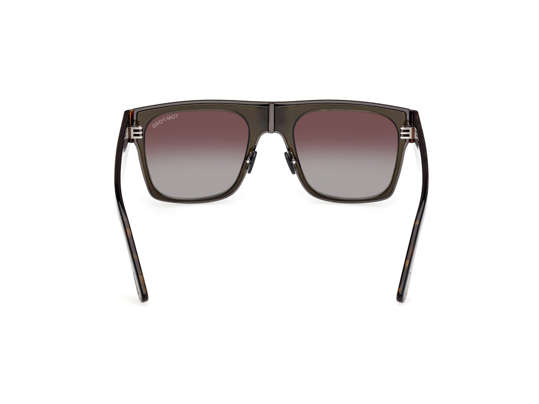 Shiny Dark Green Unisex Sunglasses Tom Ford 889214468888