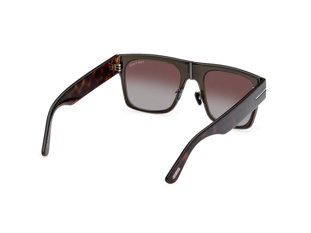 Shiny Dark Green Unisex Sunglasses Tom Ford 889214468888