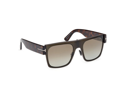 Shiny Dark Green Unisex Sunglasses Tom Ford 889214468888