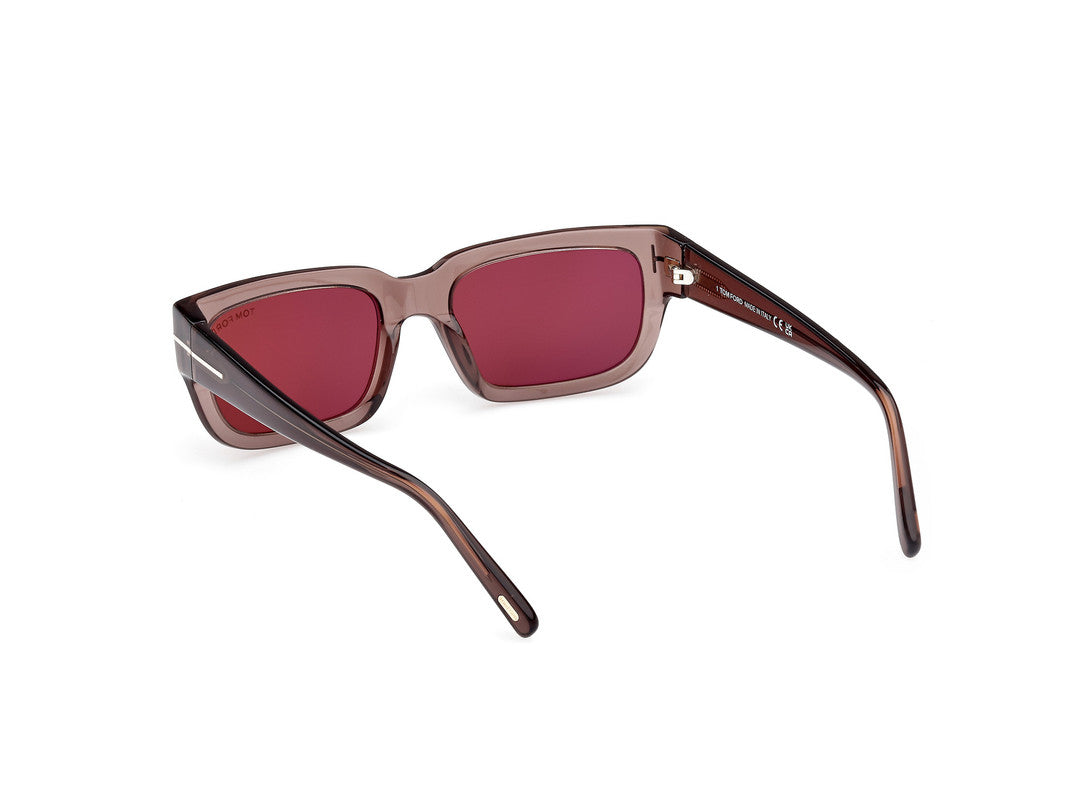 Shiny Light Brown Unisex Sunglasses Tom Ford 889214468949