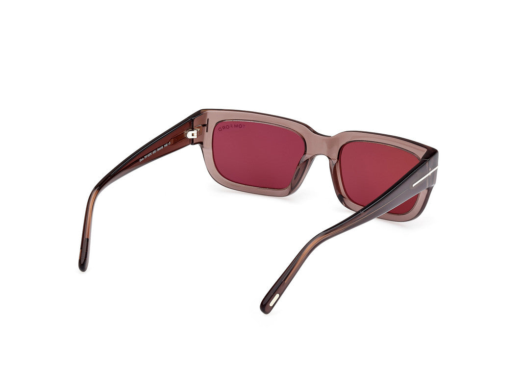 Shiny Light Brown Unisex Sunglasses Tom Ford 889214468949