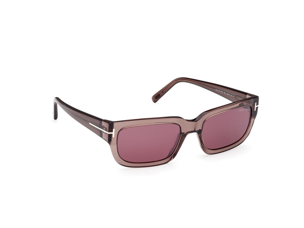 Shiny Light Brown Unisex Sunglasses Tom Ford 889214468949