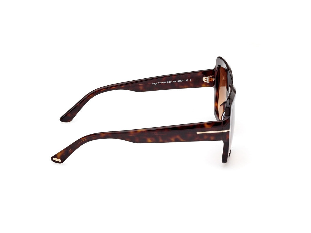 Dark Havana Female Sunglasses Tom Ford 889214469236