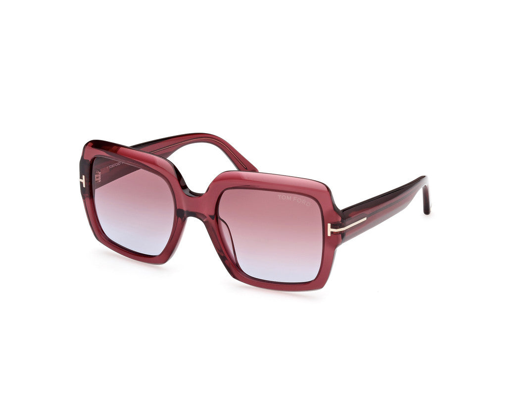 Shiny Dark Red Female Sunglasses Tom Ford 889214469243