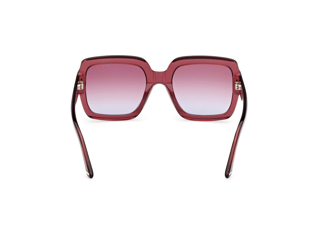 Shiny Dark Red Female Sunglasses Tom Ford 889214469243