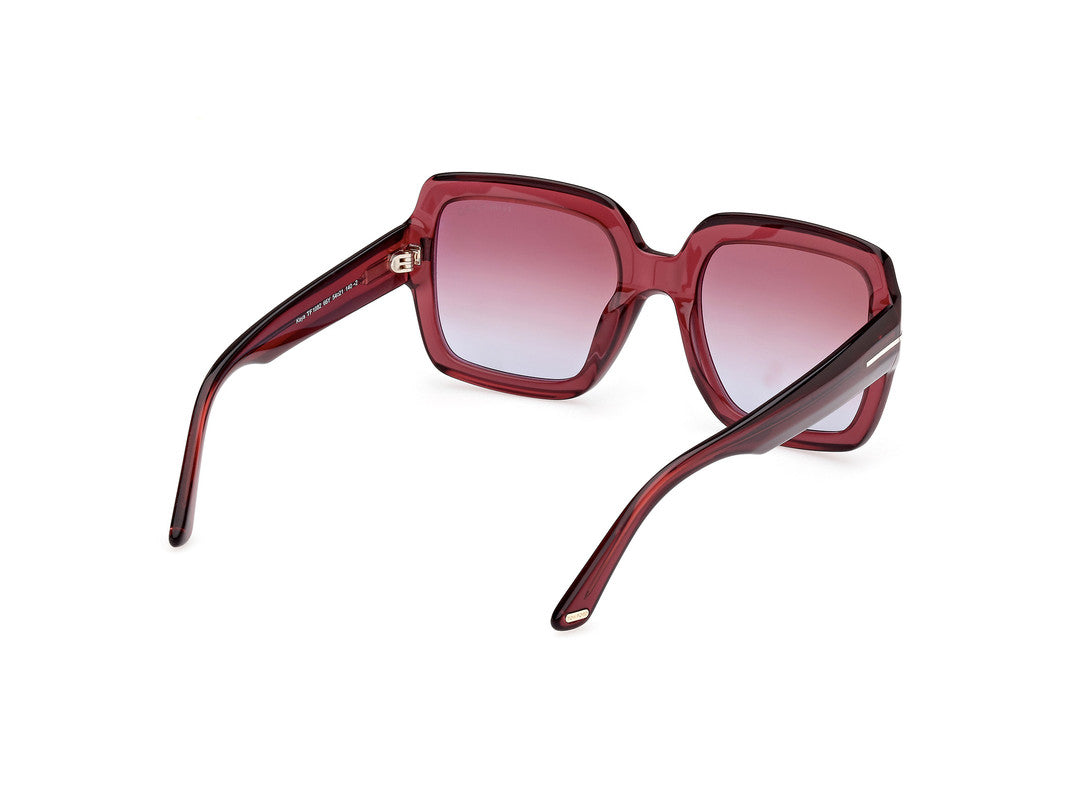 Shiny Dark Red Female Sunglasses Tom Ford 889214469243