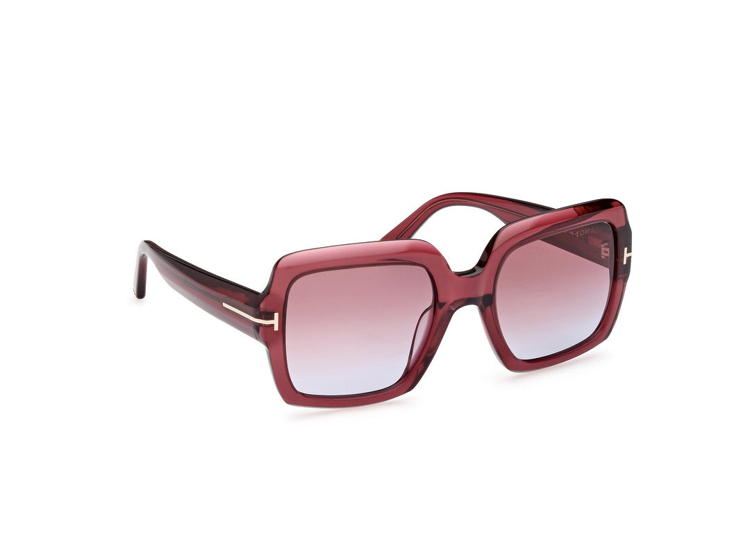 Shiny Dark Red Female Sunglasses Tom Ford 889214469243