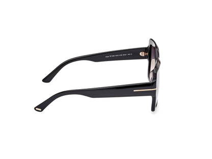 Shiny Black Gradient Smoke Female Sunglasses Tom Ford 889214469229