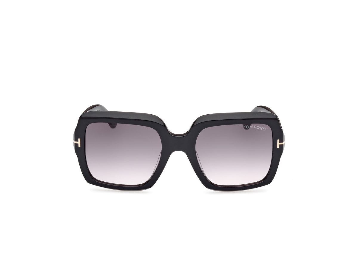Shiny Black Gradient Smoke Female Sunglasses Tom Ford 889214469229