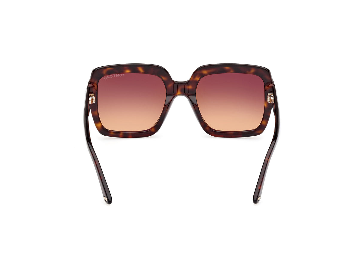 Dark Havana Gradient Brown Female Sunglasses Tom Ford 889214469236