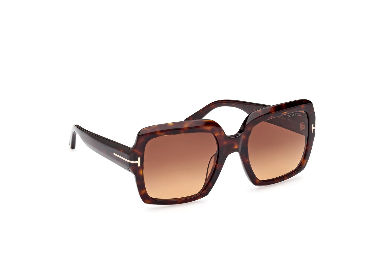 Dark Havana Gradient Brown Female Sunglasses Tom Ford 889214469236