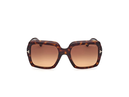 Dark Havana Gradient Brown Female Sunglasses Tom Ford 889214469236