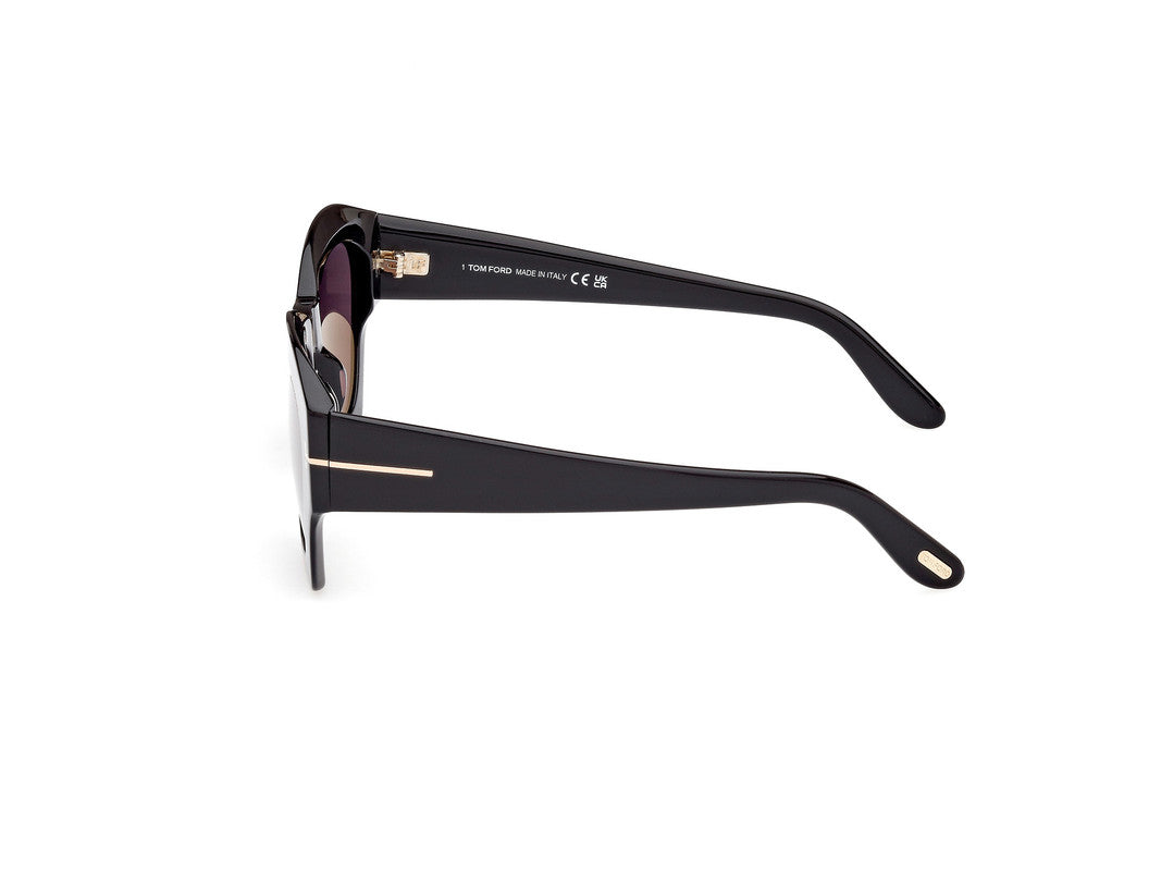 Shiny Black Female Sunglasses Tom Ford 889214469250