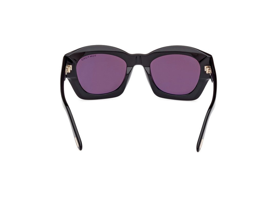 Shiny Black Female Sunglasses Tom Ford 889214469250