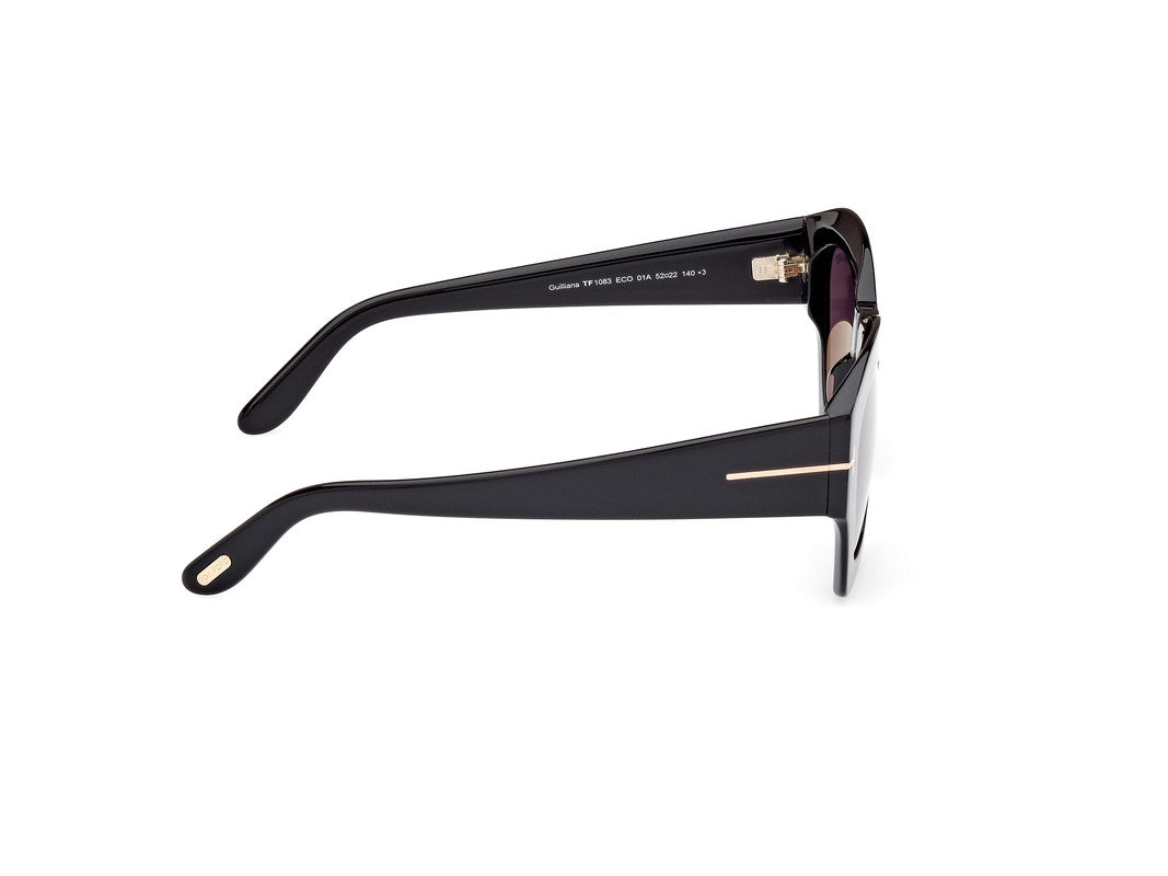 Shiny Black Female Sunglasses Tom Ford 889214469250